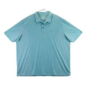 Tommy Bahama Polo Mens XXXL 3XL Blue Island Zone Polo Performance Breathable